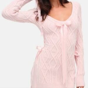 For Love & Lemons Chenille Pink Dress